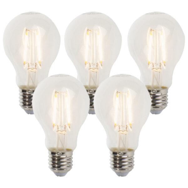 5 db E27-es szabályozható LED izzó készlet A60 5W 470lm 2700K