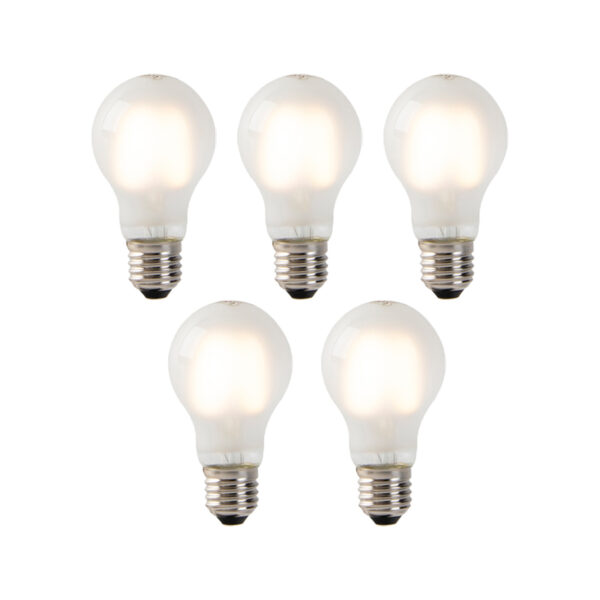 5 db-os készlet E27 LED izzó fagyasztott üveg A60 2W 180lm 2700K