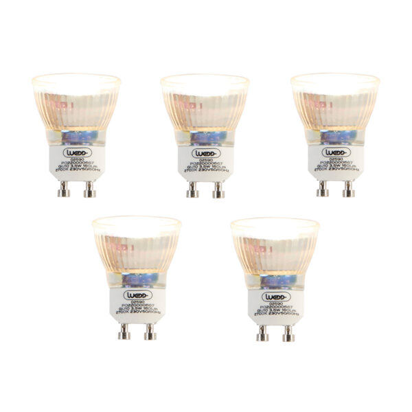 5 darabos GU10 LED izzókészlet 35mm 3.5W 180 lm 2700K