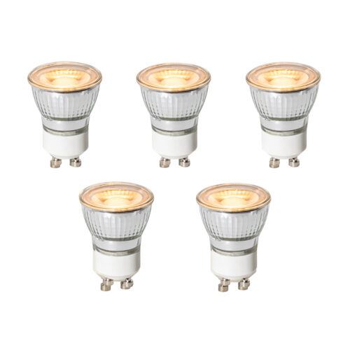 5 darabos GU10 3 lépésben dimmelhető LED izzókészlet 35 mm 4W 200 lm 2200K