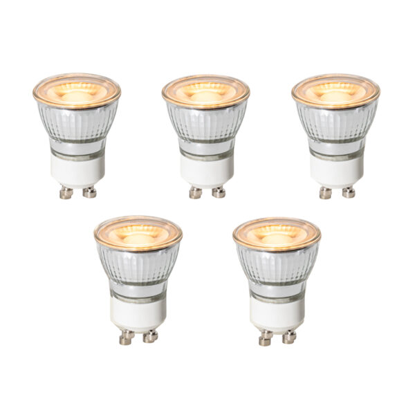 5 darabos GU10 3 lépésben dimmelhető LED izzókészlet 35 mm 4W 200 lm 2200K