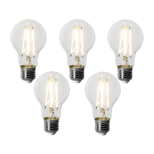 5 darabos E27 dimmelhető LED izzókészlet A60 6W 500 lm 3000K