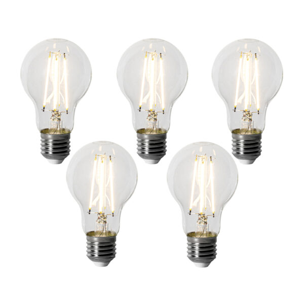 5 darabos E27 dimmelhető LED izzókészlet A60 6W 500 lm 3000K