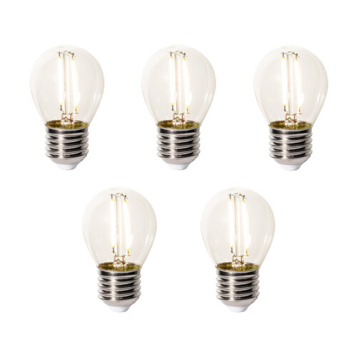 5 darabos E27 dimmelhető LED izzókészlet P45 átlátszó üveg 3W 250 lm 2200K