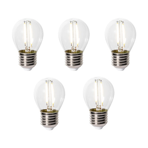5 darabos E27 dimmelhető LED izzókészlet P45 átlátszó üveg 3W 250 lm 3000K