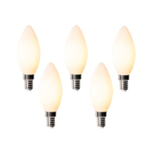 5 darabos E14 dimmelhető LED izzókészlet B35 Opál 4W 400 lm 2200K