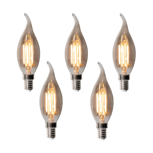 5 darabos E14 dimmelhető LED izzókészlet BXS35 füstszínű 4W 300 lm 2200K