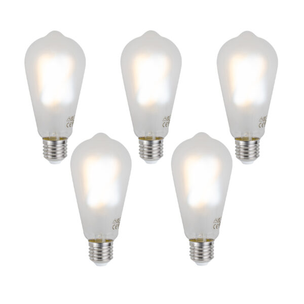 5 db Okos E27 Dimmelhető LED Izzó ST64 Matt 7W 806 lm 2700-6500K