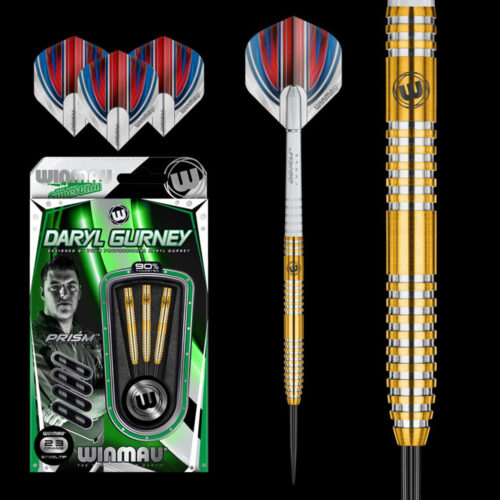 Dart szett Winmau steel DARYL GURNEY 90% wolfram 23g gravírozással