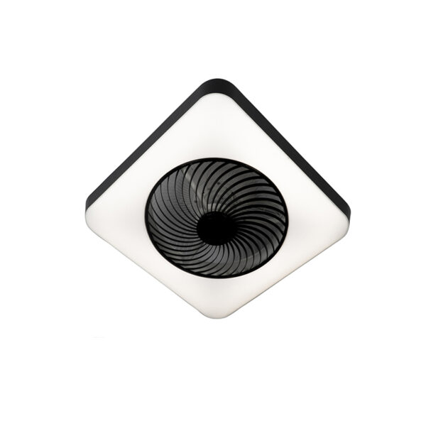 Négyszögletes fekete mennyezeti ventilátor