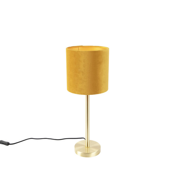 Asztali lámpa sárga árnyalattal 20 cm - Simplo