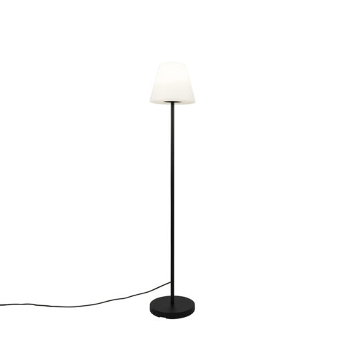 Kültéri állólámpa fekete fehér árnyékolóval IP65 25 cm - Virginia