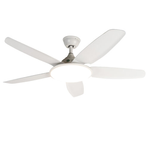 Mennyezeti ventilátor fehér 130 cm LED-del