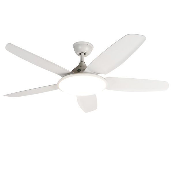 Mennyezeti ventilátor fehér 130 cm LED-del