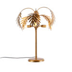 Art Deco asztali lámpa arany 3-lámpás - Botanica