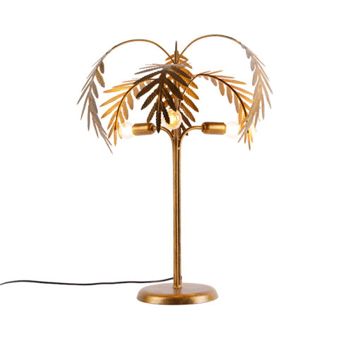 Art Deco asztali lámpa arany 3-lámpás - Botanica