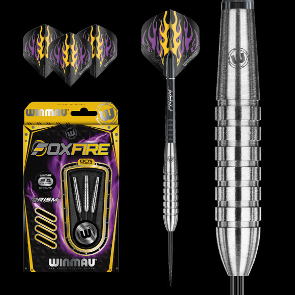 Winmau steel szett Foxfire 80% 24g gravírozással