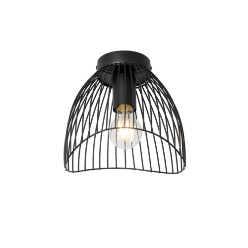 Design mennyezeti lámpa fekete 20cm - Pua