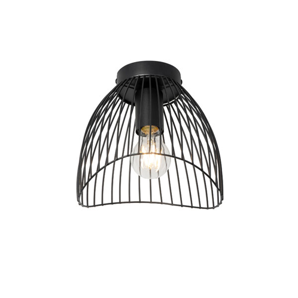 Design mennyezeti lámpa fekete 20cm - Pua