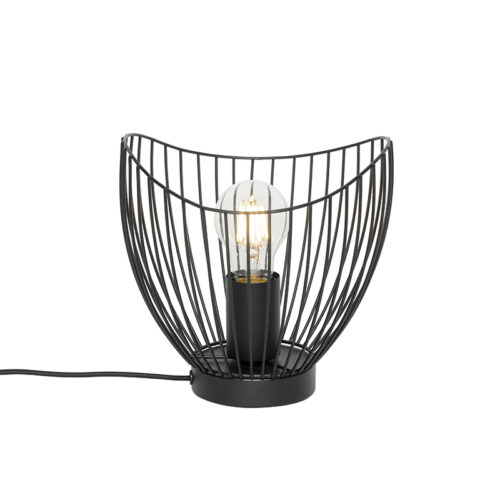 Modern asztali lámpa fekete 20 cm - Pua
