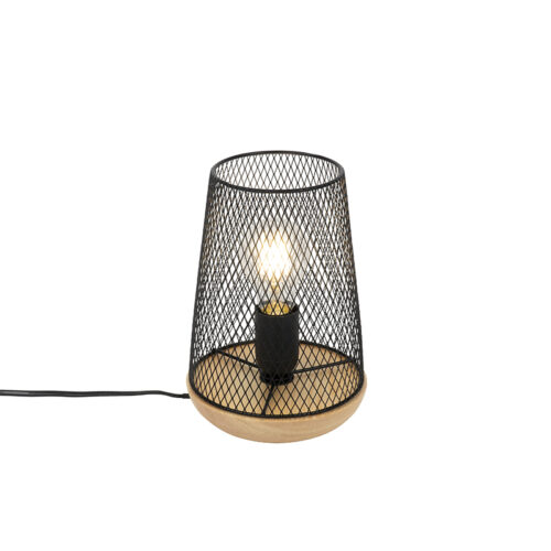 Design asztali lámpa fekete fával - Bosk
