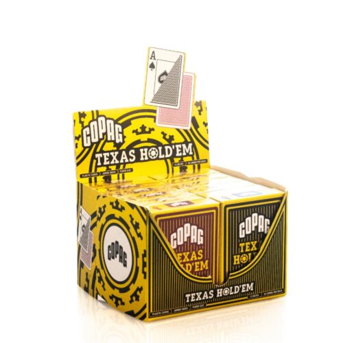 COPAG TEXAS HOLD'EM PÓKER KÁRTYA GOLD RANGE 100% PLASZTIK 10 KARTON (120 CSOMAG)