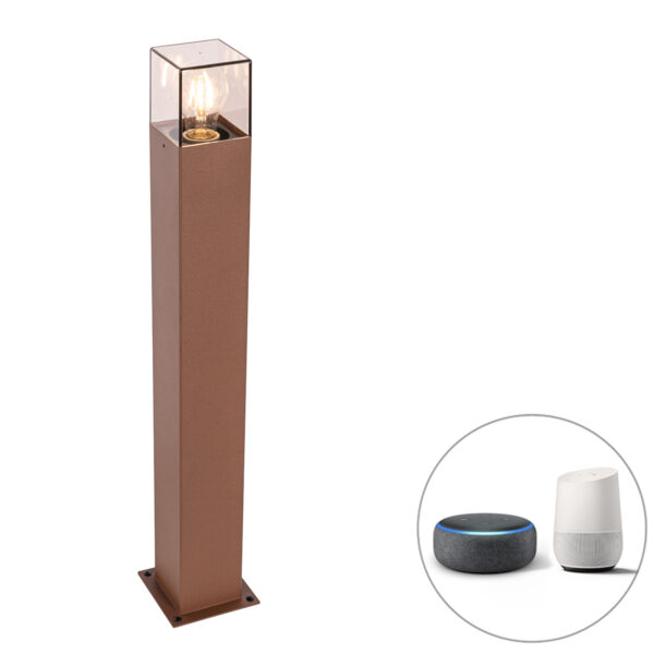 Okos álló kültéri lámpa rozsdabarna 70 cm WiFi-vel P45 - Denmark