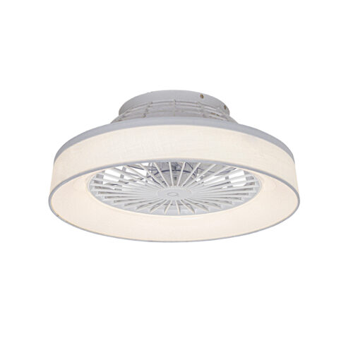 Mennyezeti ventilátor fehér 47 cm LED-del