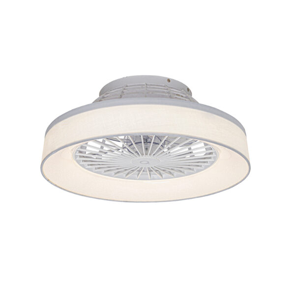 Mennyezeti ventilátor fehér 47 cm LED-del