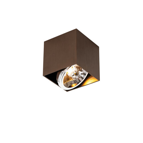 Design spotlámpa sötét bronz négyzet alakú forgatható és dönthető - Box