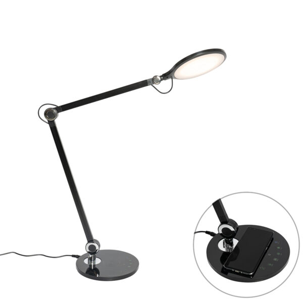 Design asztali lámpa fekete