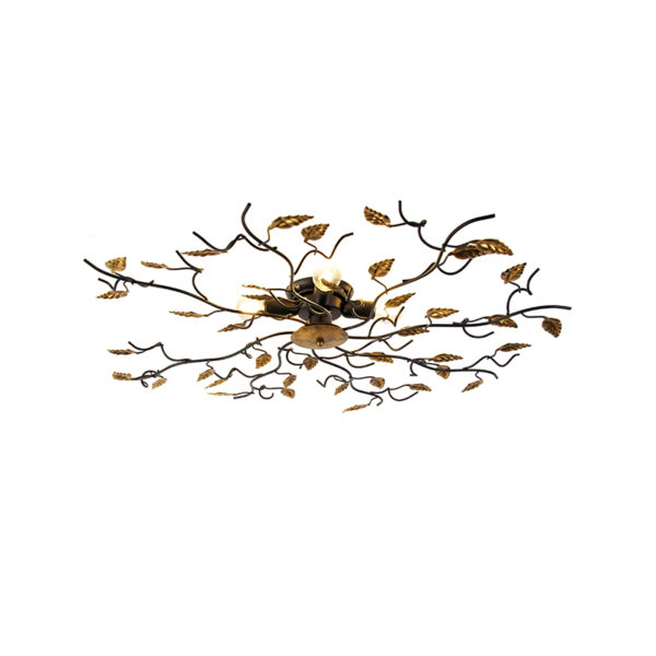 Okos mennyezeti lámpa fekete arannyal 80 cm 4-lámpás