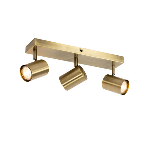 Modern mennyezeti lámpa bronz 3-lámpás állítható téglalap alakú - Jeana