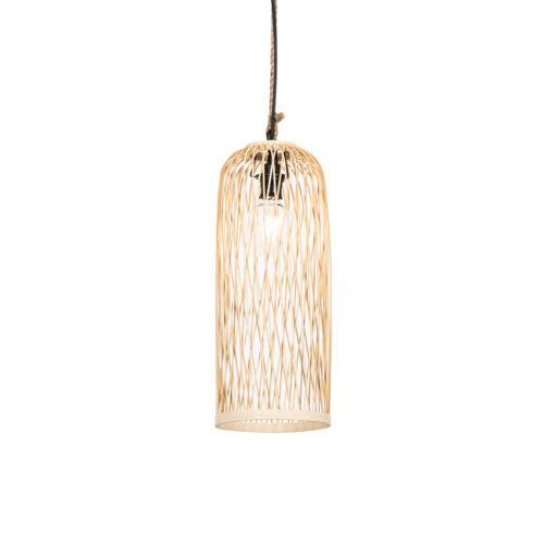 Rusztikus kültéri lógólámpa rattan 25 cm - Calamus