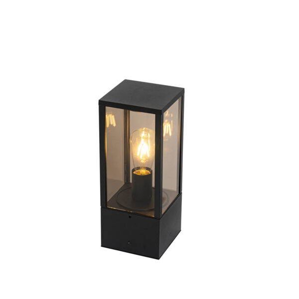Kültéri állólámpa fekete füstüveggel 40 cm IP44 - Charlois