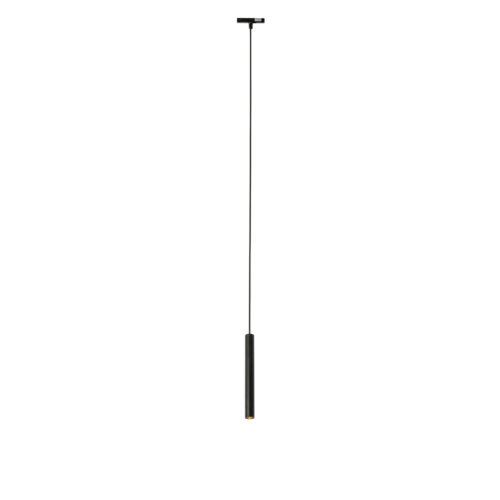 Modern fekete függőlámpa 1 fázisú sínrendszerhez - Slimline Keno