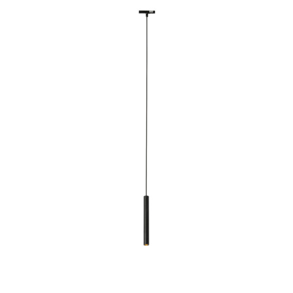 Modern fekete függőlámpa 1 fázisú sínrendszerhez - Slimline Keno