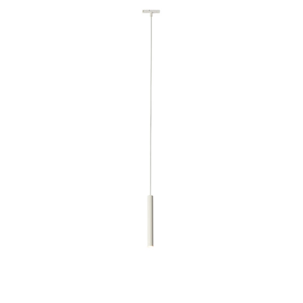 Modern fehér függőlámpa 1 fázisú sínrendszerhez - Slimline Keno