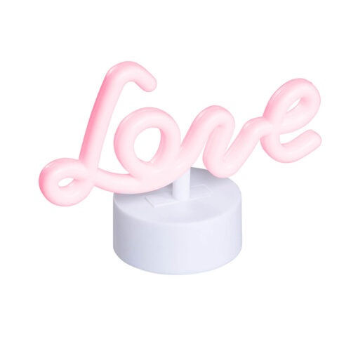 Neon asztali lámpa piros Love LED-del - Liebe