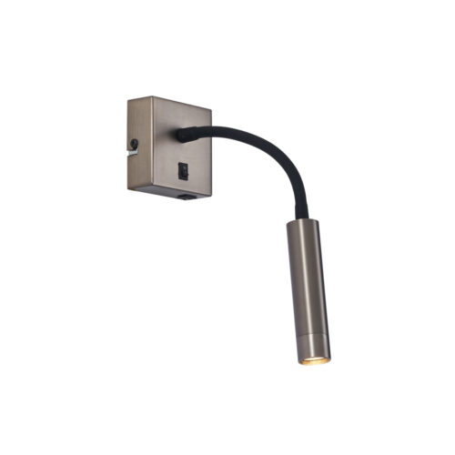 Modern fegyverszürke fali lámpa USB-C csatlakozóval - Gosna