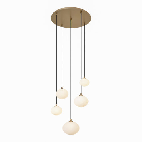 Art Deco függőlámpa arany színben