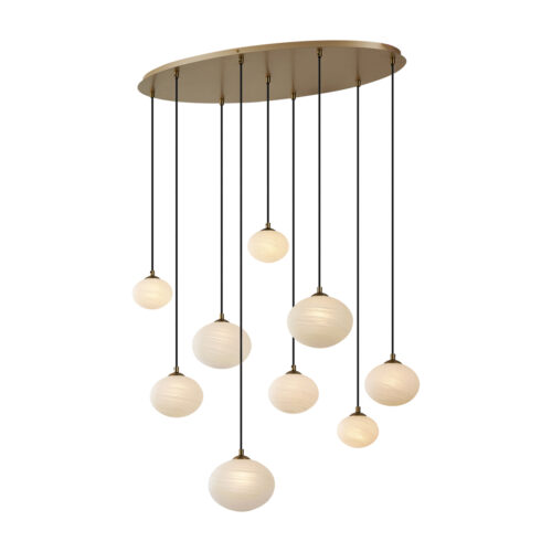Art Deco függőlámpa arany színben