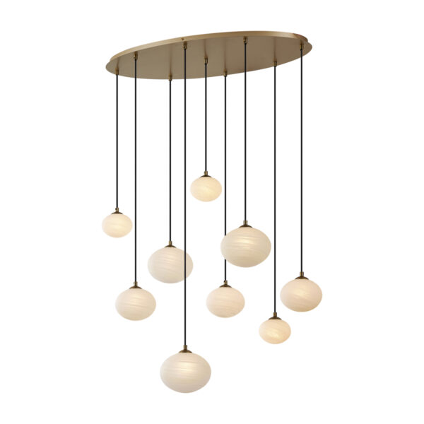 Art Deco függőlámpa arany színben