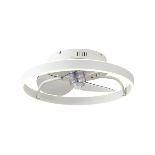 Mennyezeti ventilátor fehér 50 cm LED-del