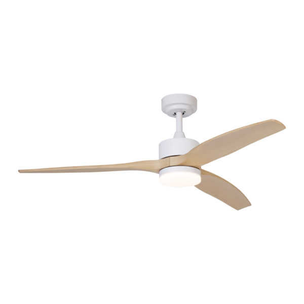 Fehér mennyezeti ventilátor fa mintázattal