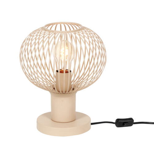 Modern drót asztali lámpa bézs 23cm - Gila