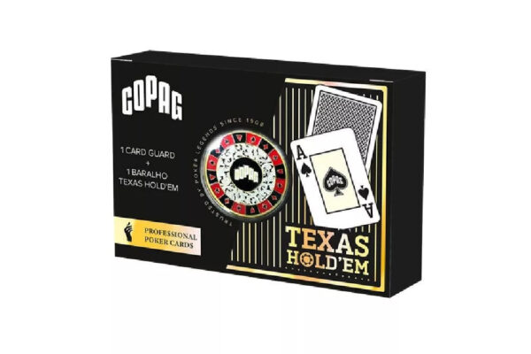 Copag Texas hold'em póker kártya GOLD Range fekete 100% plastic