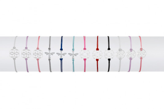 SOFIA ezüst textil karkötő karkötő CS-2R-ZW1ZRH18