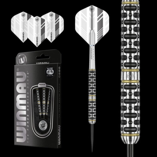 Dart szett Winmau Steel Steve Brown 24g 90% wolfram gravírozással