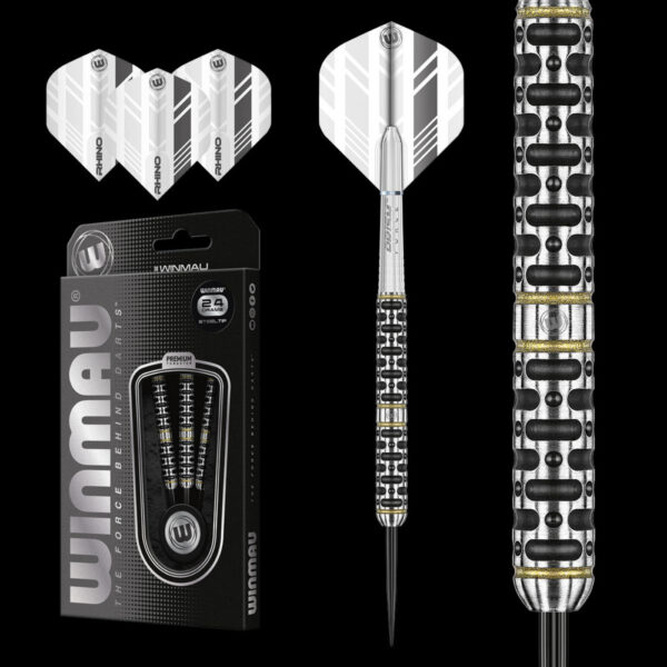 Dart szett Winmau Steel Steve Brown 24g 90% wolfram gravírozással